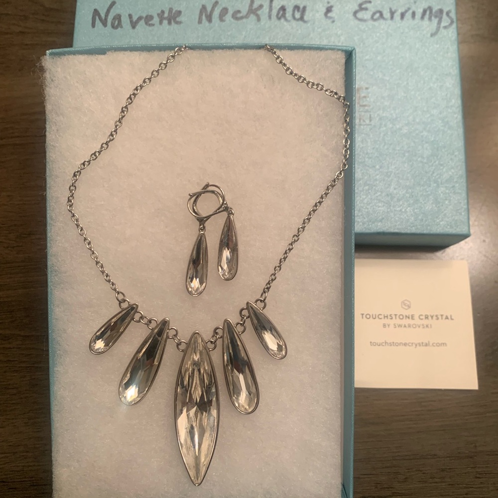 Touchstone Crystal by Swarovski Navette necklace..***EARRINGS HAVE BEEN SOLD**